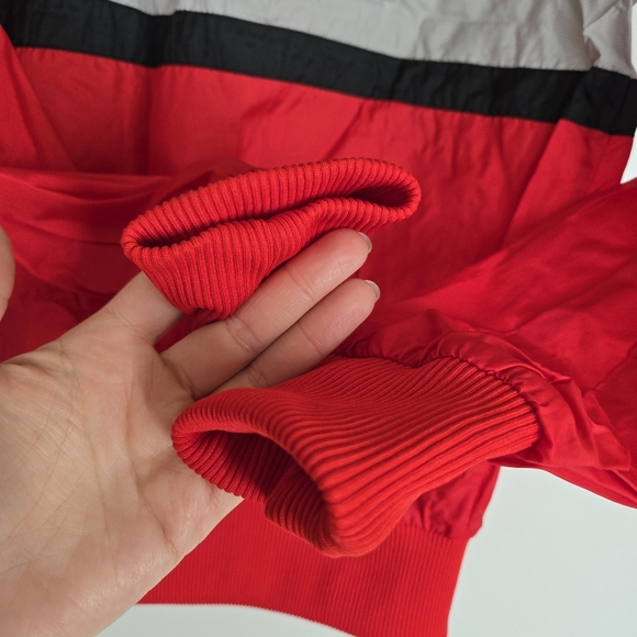 Adidas Windbreaker Jacket Men's S Full Zip Colorblock Zip Pockets VTG 1970S RED - Picture 2 of 16
